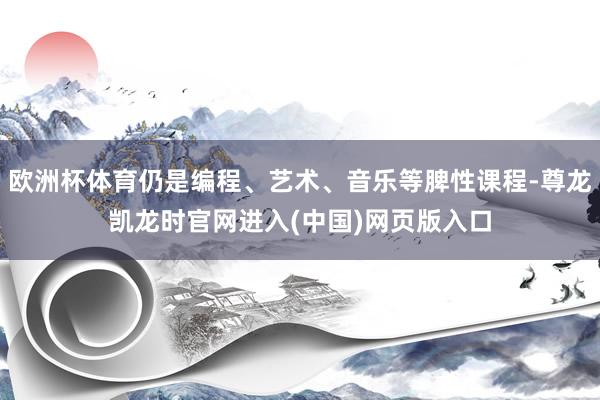 欧洲杯体育仍是编程、艺术、音乐等脾性课程-尊龙凯龙时官网进入(中国)网页版入口