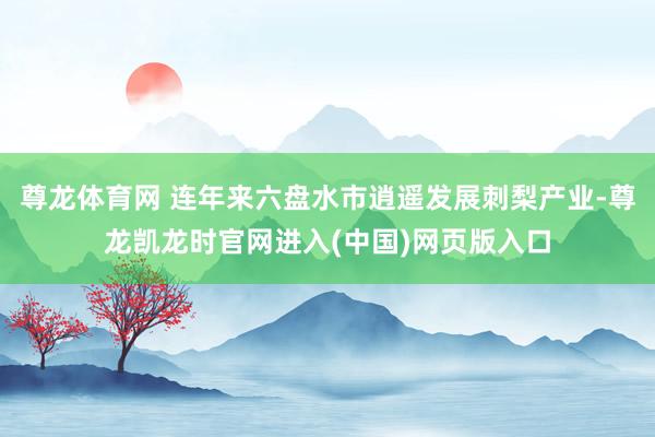 尊龙体育网 连年来六盘水市逍遥发展刺梨产业-尊龙凯龙时官网进入(中国)网页版入口