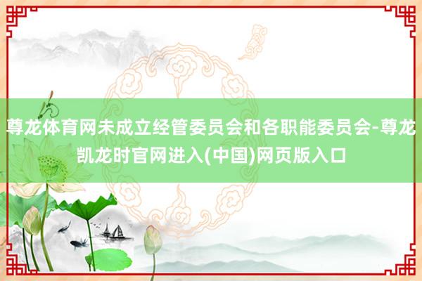 尊龙体育网未成立经管委员会和各职能委员会-尊龙凯龙时官网进入(中国)网页版入口