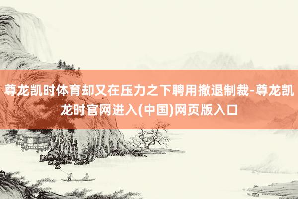 尊龙凯时体育却又在压力之下聘用撤退制裁-尊龙凯龙时官网进入(中国)网页版入口