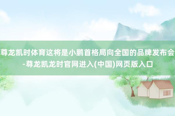 尊龙凯时体育这将是小鹏首格局向全国的品牌发布会-尊龙凯龙时官网进入(中国)网页版入口