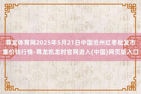 尊龙体育网2025年5月21日中国沧州红枣批发市集价钱行情-尊龙凯龙时官网进入(中国)网页版入口