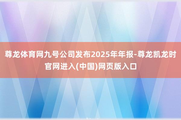 尊龙体育网九号公司发布2025年年报-尊龙凯龙时官网进入(中国)网页版入口