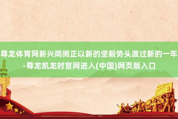 尊龙体育网新兴阛阓正以新的坚毅势头渡过新的一年-尊龙凯龙时官网进入(中国)网页版入口